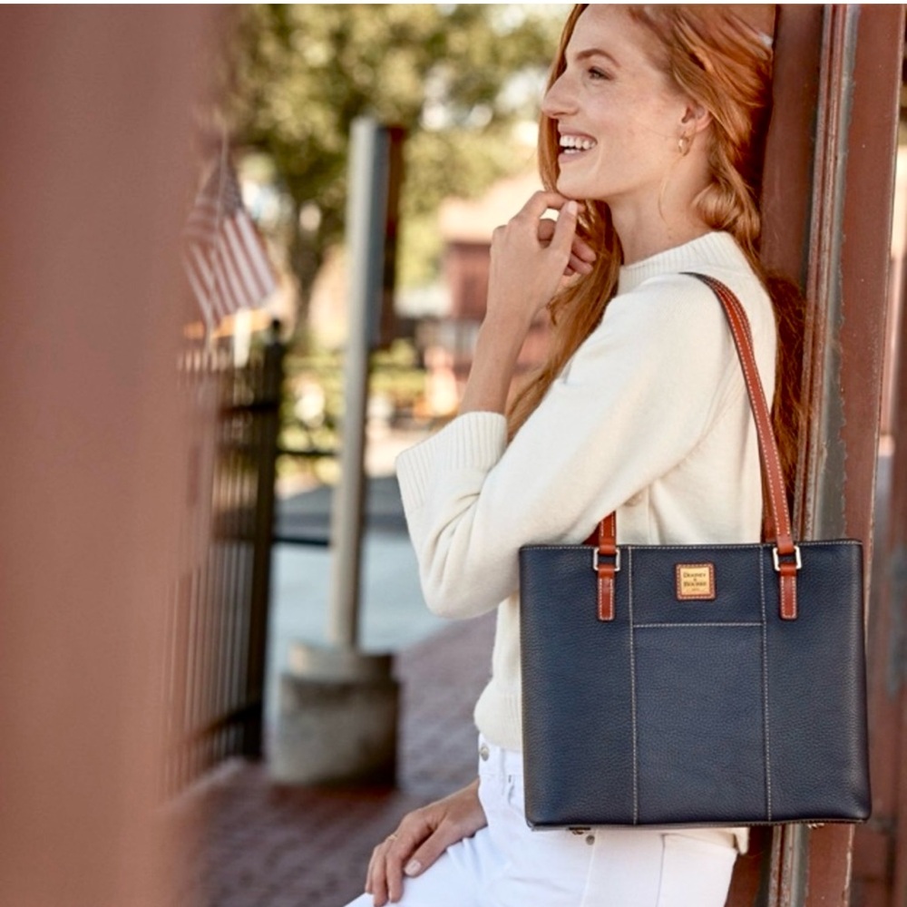 Dooney & Bourke Black and Brown Tote - Picture 5 of 16
